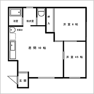 【リバーサイドⅡ】 - 2LDK - 間取り図