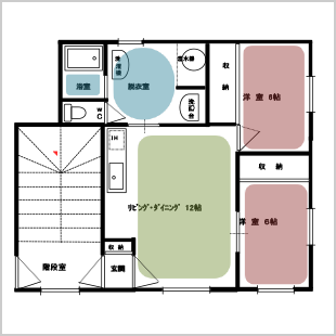 【リバーサイドⅤ】 - 1LDK - 間取り図